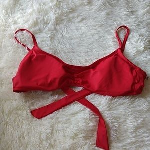 Red bathing suit top